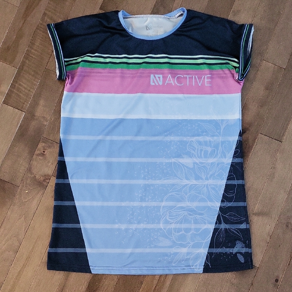 Colorful Nano Striped Active T-Shirt
